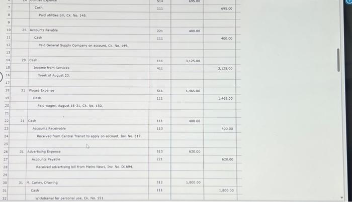 BALANCE } \\ \hline & & & & & & Dtert &