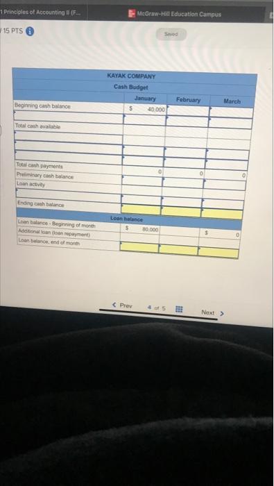 thank you! Saver & Check my word Kayak Company budgeted the following