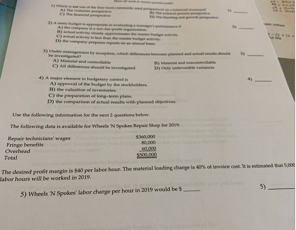 please answer these thank you 1) Which is not one of the