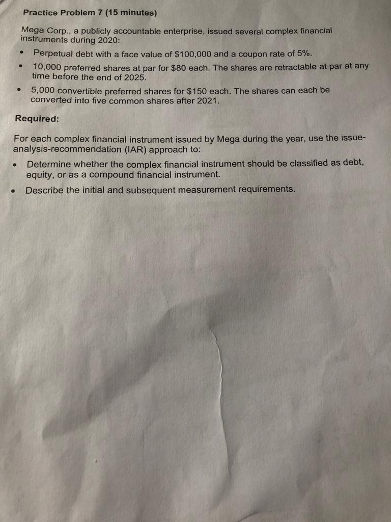 THIS QUESTION FROM COMPLEX FINANCIAL INSTRUMENTS PLEASE ANSWER THIS QUESTION 1. DETERMINE