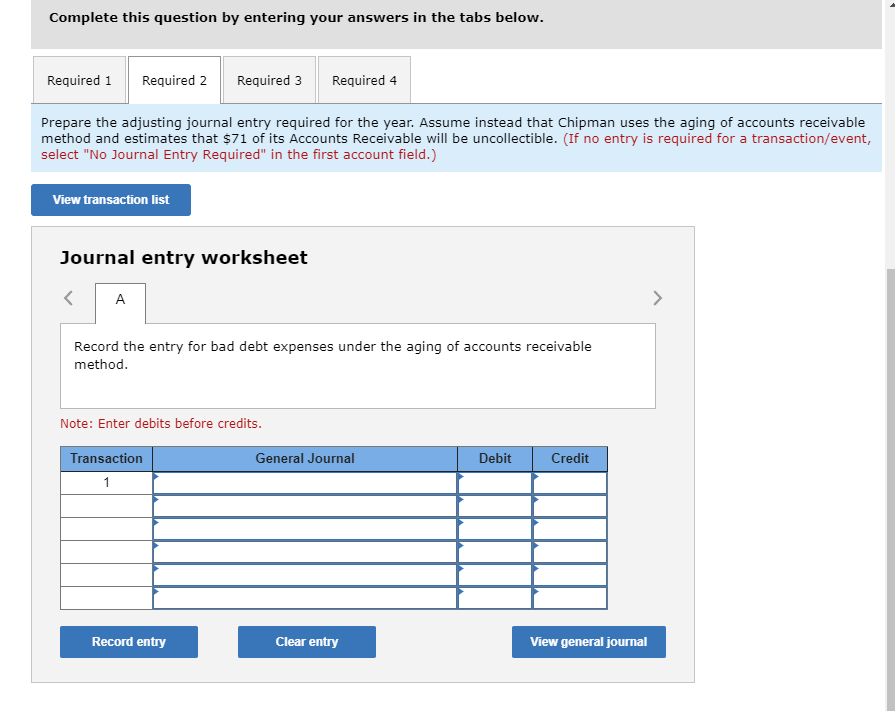 Doubtful Accounts Sales (assume all on credit) $ 28 35, 000 Required:
