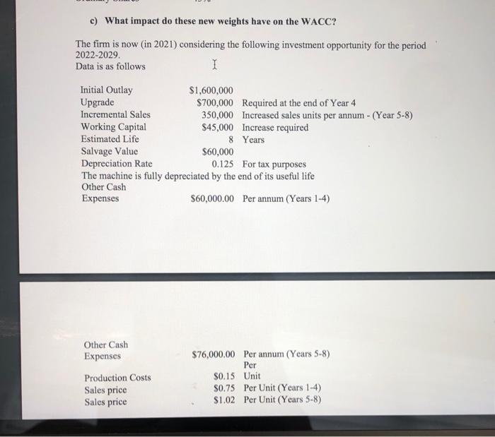 details relating to the capital structure of the company. Information concerning raising