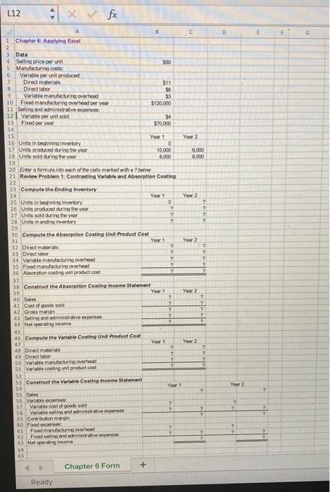 Excel Worksheet (Algo) (Part 1 of 2) Download the Applying Excel form