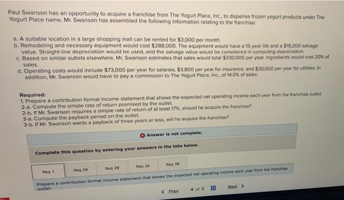  Says Req 1 is not complete. Paul Swanson has an opportunity