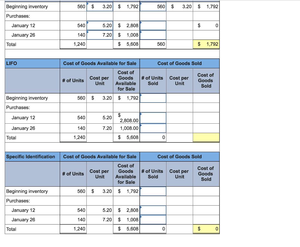 I put in are right and how to figure out the rest.