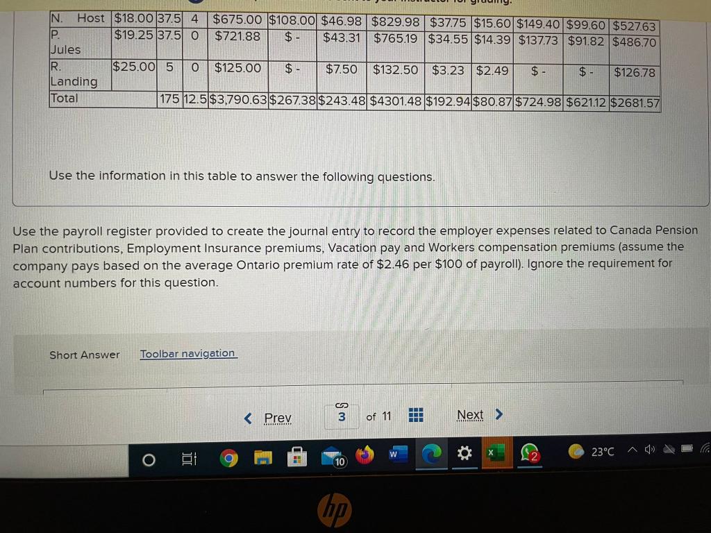 information Here is a sample Payroll Register for a weekly payroll of