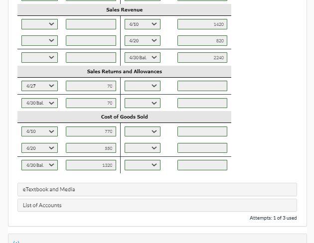 transactions were completed during April 2022. Apr. 5 Purchased golf bags, clubs,