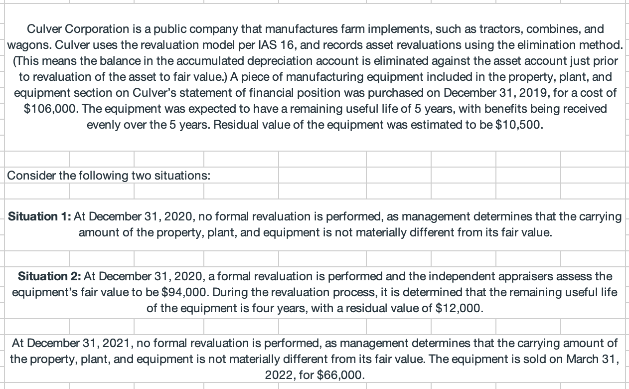  Please Help with Part C all others are correct Culver Corporation