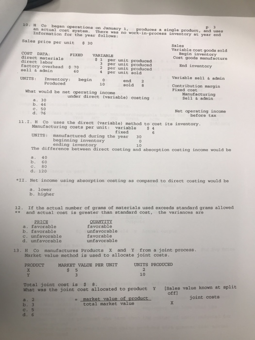 pt *4 pt NO POINTS lean putations shown Co produced 1unit ot