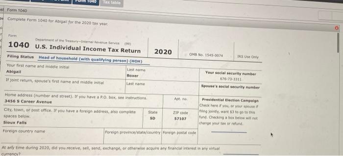 the U.S. Army. Her Social Security number is 676-73-3311 and she lives