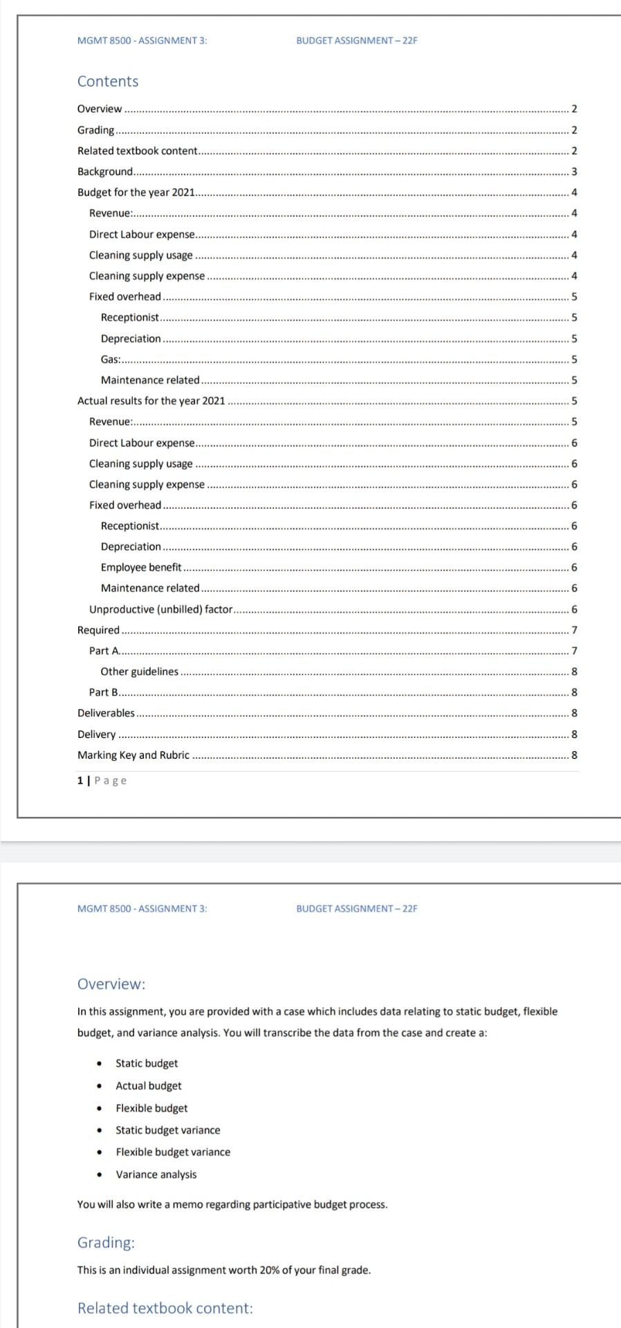 Overview: In this assignment, you are provided with a case which