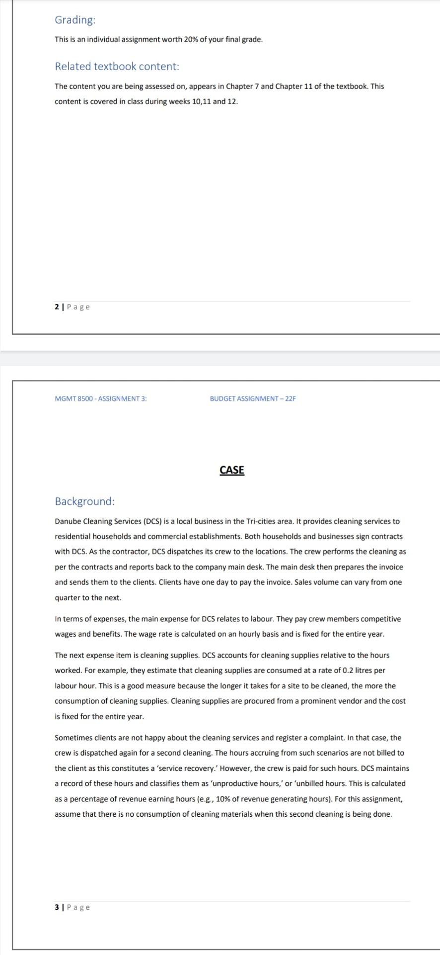 includes data relating to static budget, flexible budget, and variance analysis. You