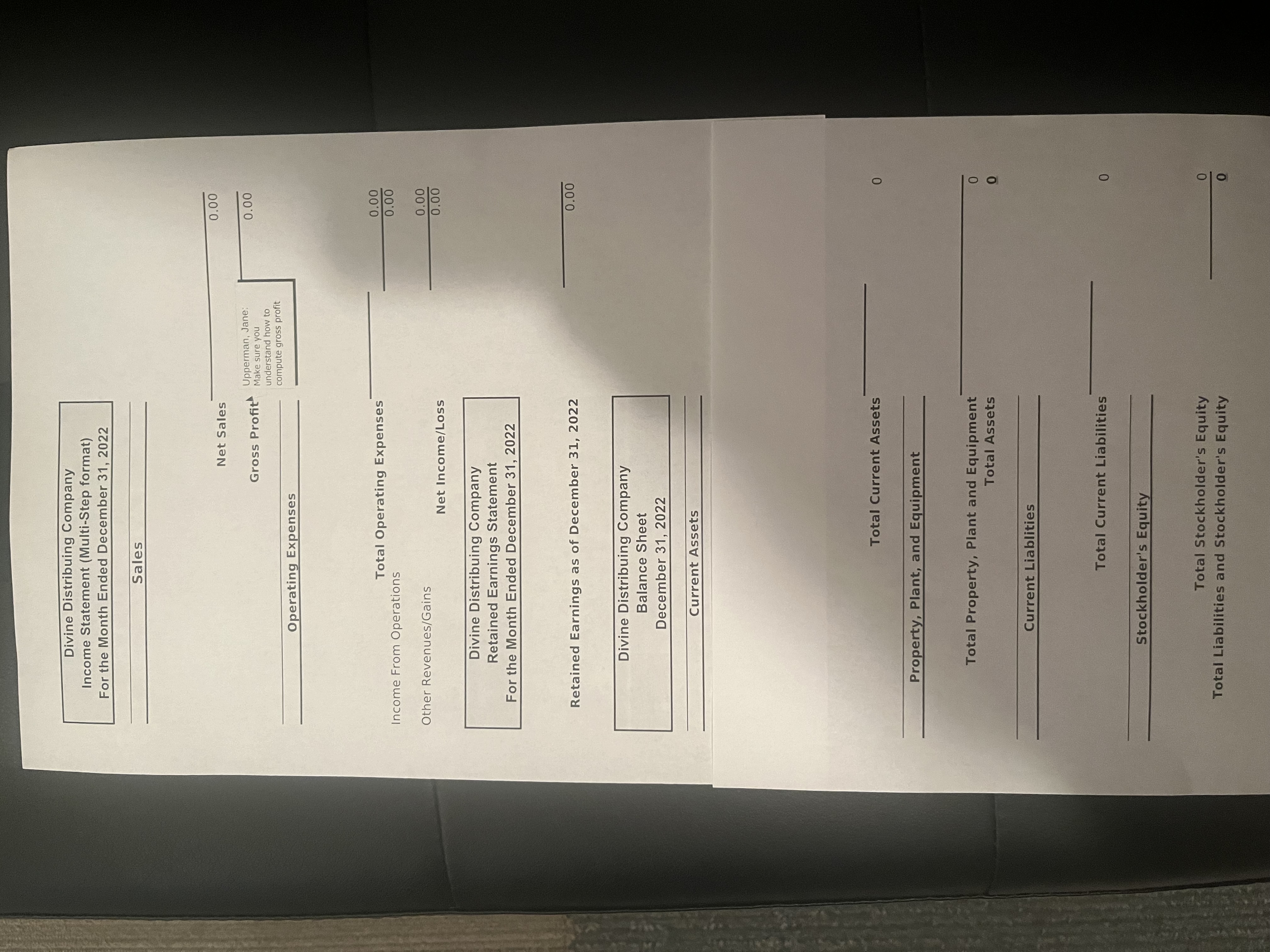  On December 1,2022, Divine Distributing Company had the following account balances.