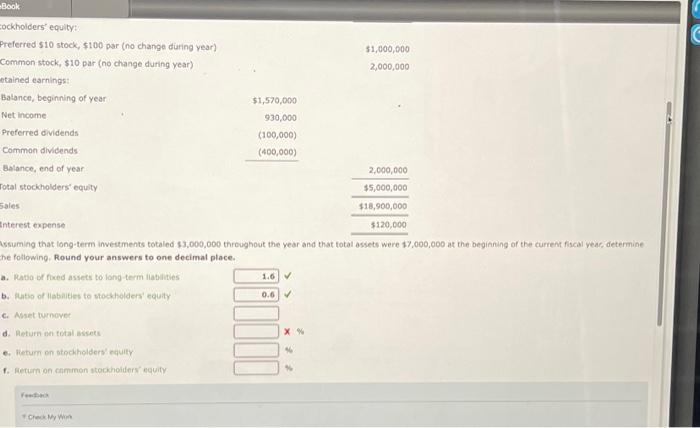 and return on common stockholders equity Sox measures of solvency or profitability