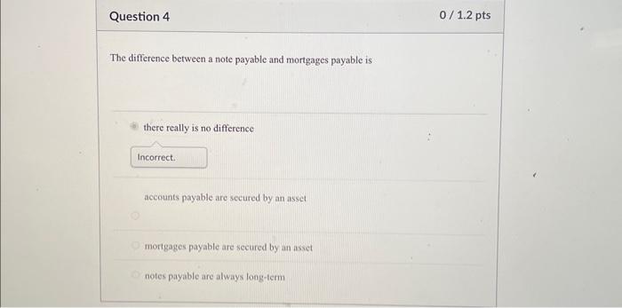  The difference between a note payable and mortgages payable is there