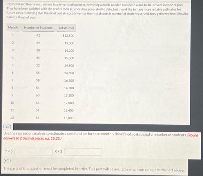  PLEASE HELP ASAP! Raymond and Reena are partners in a driver's