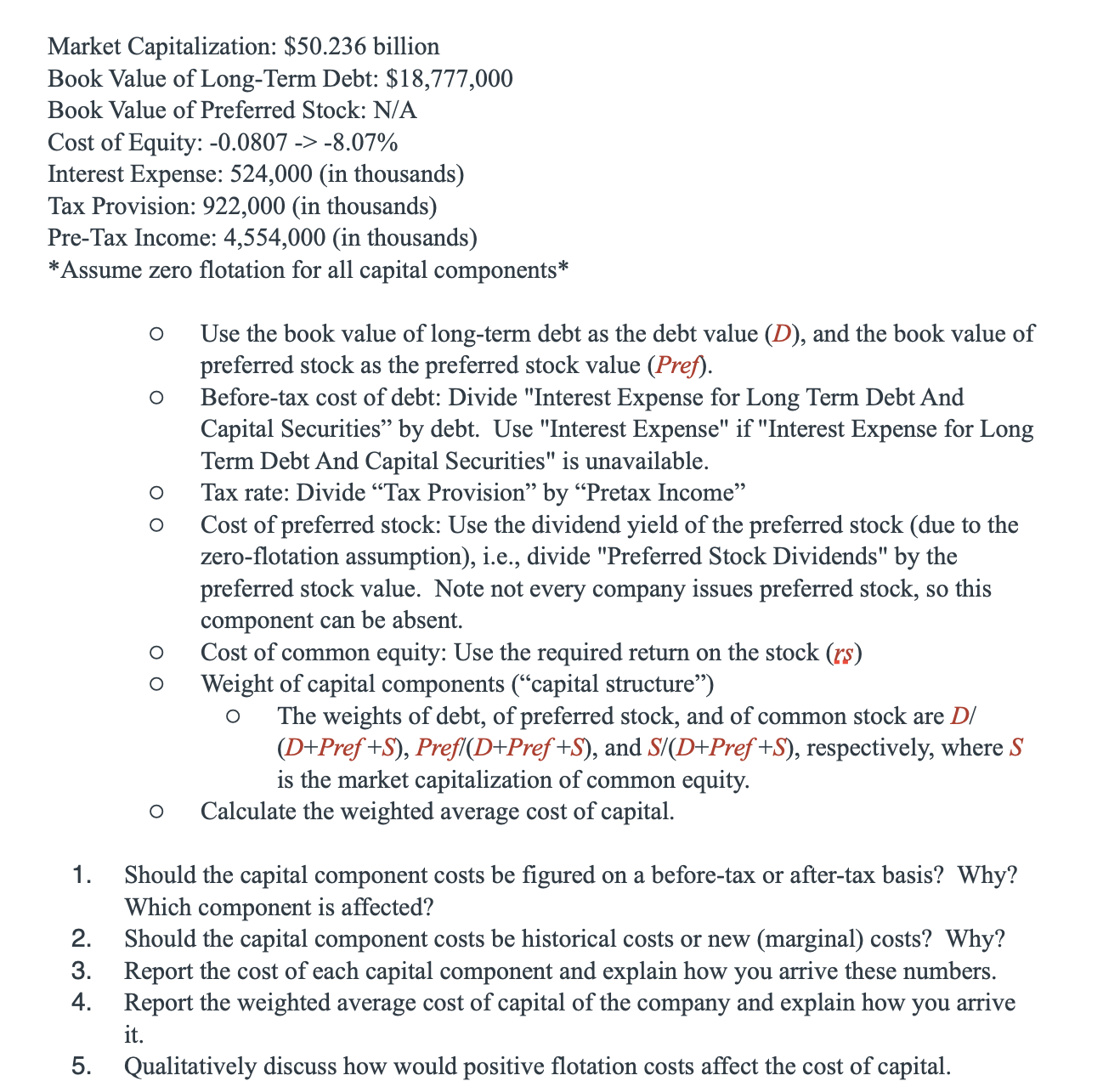  Market Capitalization: $50.236 billion Book Value of Long-Term Debt: $18,777,000 Book