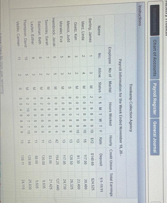 to do now. please be clear! Mastery Problem Instructions Chart of Accounts
