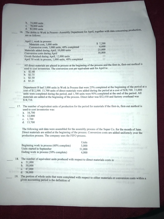 basis is: a process b. departmental e. first-in, first-out d. job order