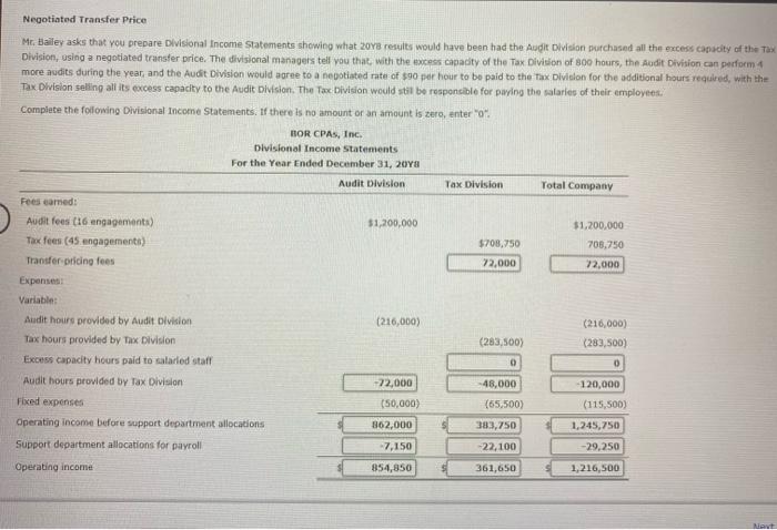 estimated to have 800 hours of excess capacity. The unit fer determining