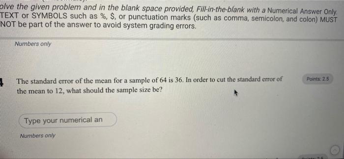  olve the given problem and in the blank space provided, Fill-in-the-blank