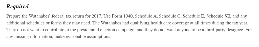 for the Watanabe family: Page B-8 Chris Stefani 412-34-5671 Justin 412-34-5672 ordan