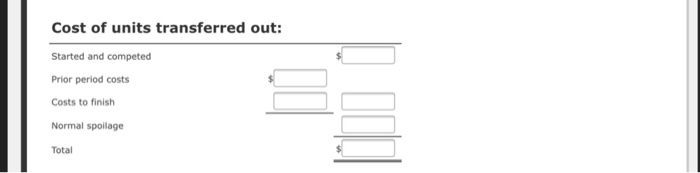 to form slurry. Output is measured in gallons. In the Baking Department,