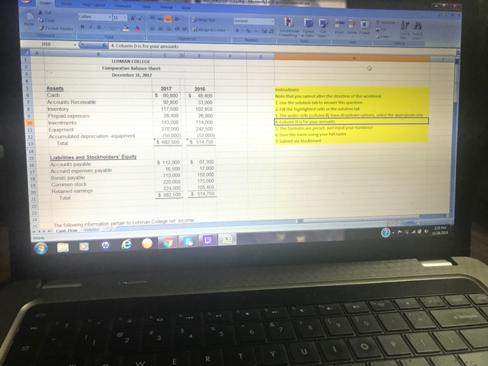  Please do it A cut . Column Dis Comparative Balance Sheet