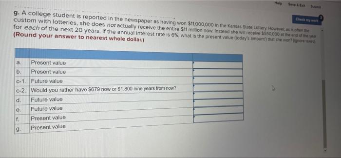 are links to the present and future value tables: (PV of $1.