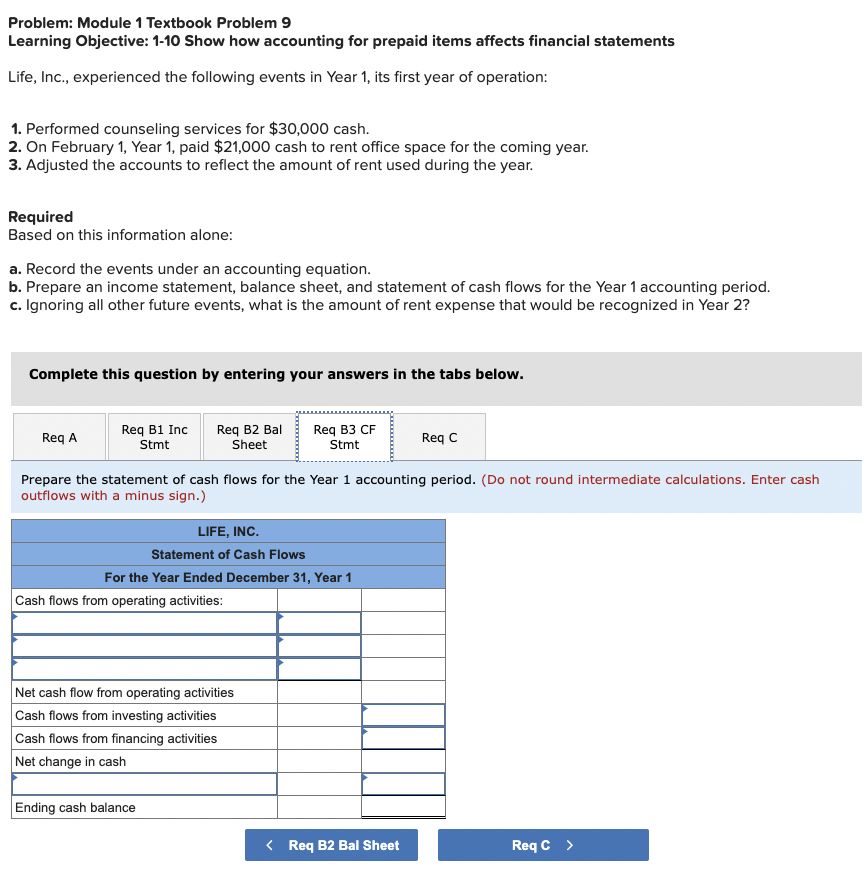 services for $30,000 cash. 2. On February 1 , Year 1 ,