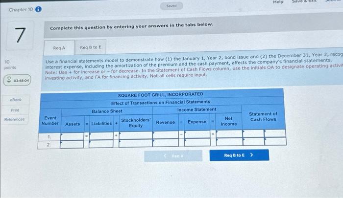 of the following? (1) Net income for Year 1. (2) Cash flow