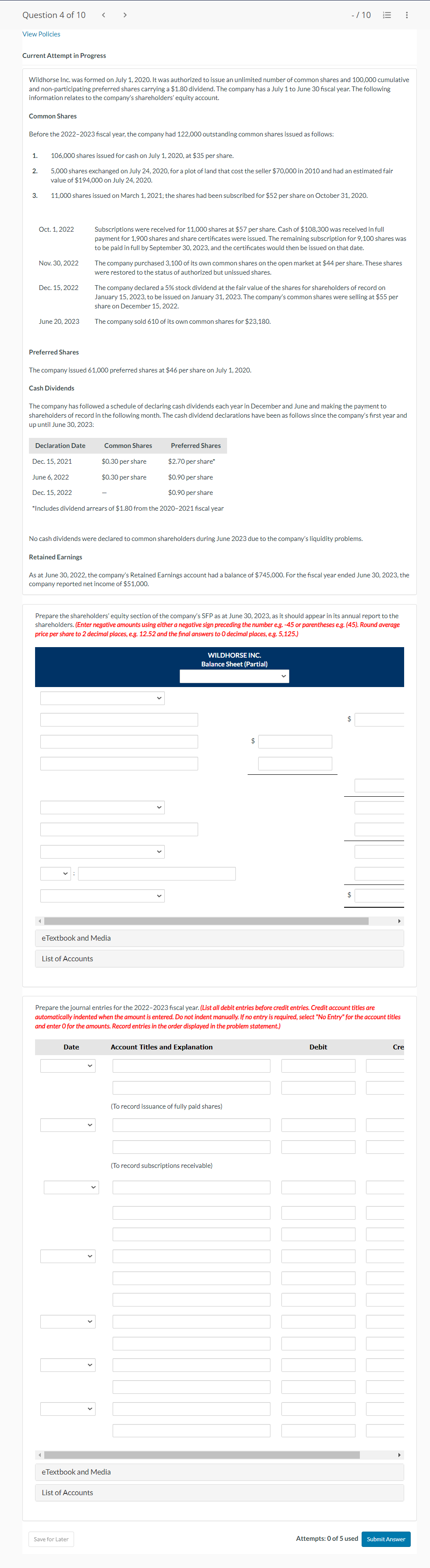 Question 4 of 10 View Policies Current Attempt in Progress - /