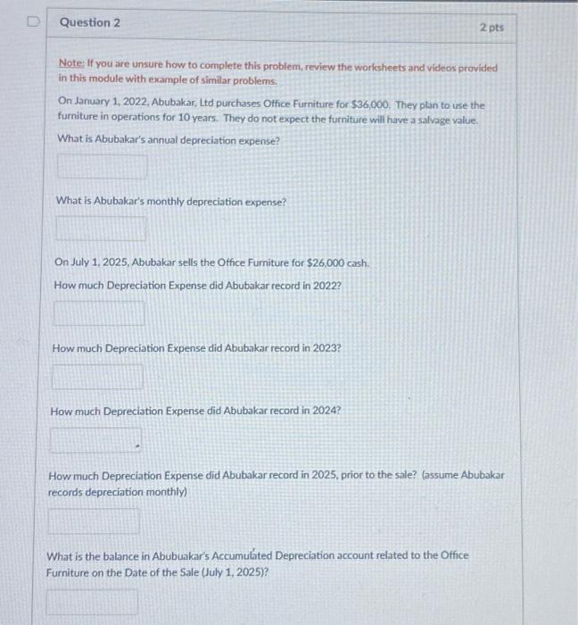  2pts Note: If you are unsure how to complete this problem,