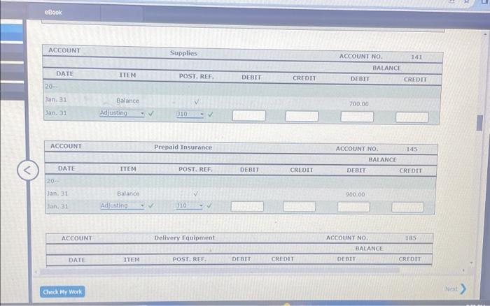  \begin{tabular}{|c|c|c|c|c|c|c|} \hline ACCOUNT & & Supplies & & & ACCOUNT NO.