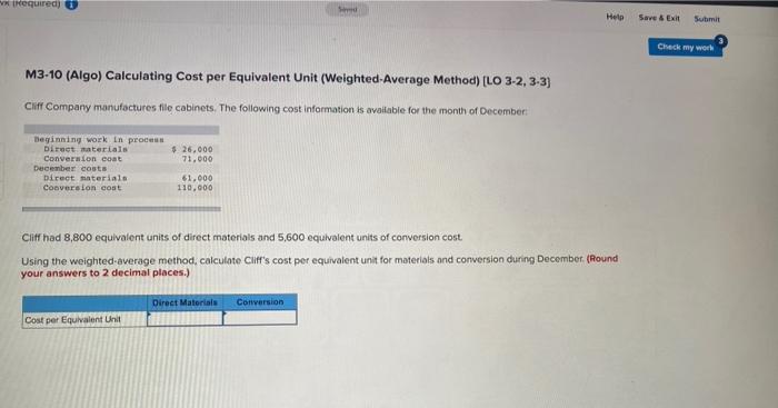  required i Help Save & Exit Submit Check my world M3-10