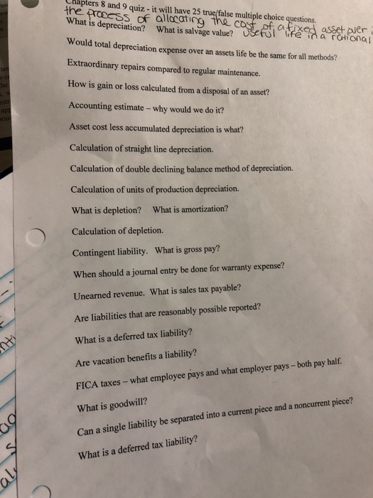 rs 8 and 9 quiz - it Will have 25 Would total