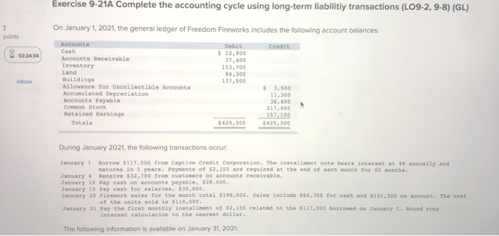 January 1. Round your interest calculation to the nearest dollar. Note: Enter