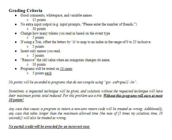 of your orangutans. To help distinguish between the different orangutans each one