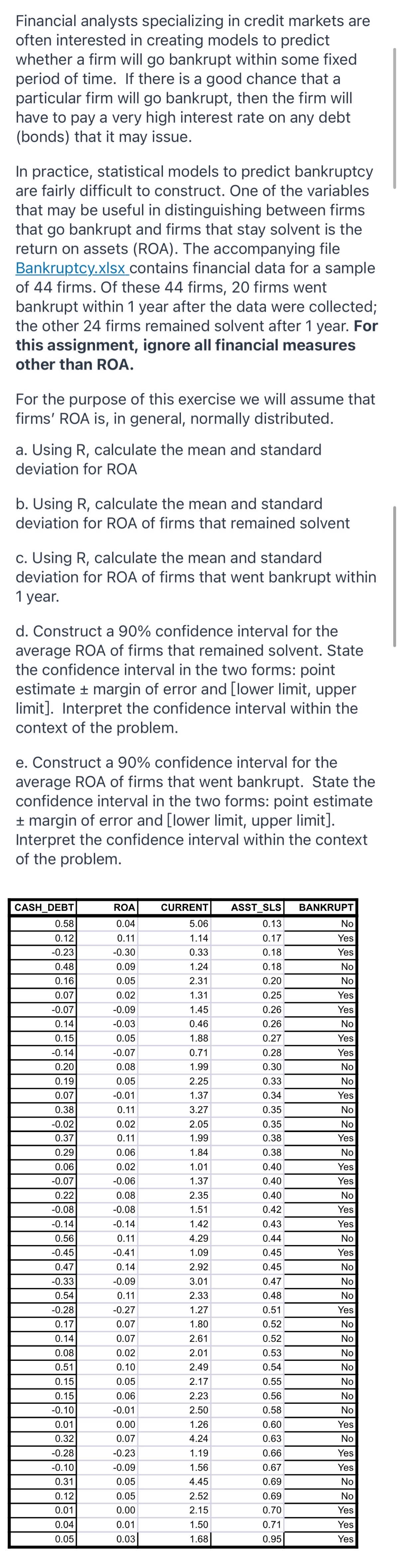 Financial analysts specializing in credit markets are often interested in creating models