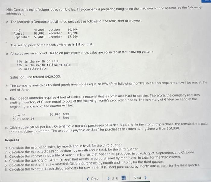  Time Sensitive ! d. Each beach umbrella requires 4 feet of