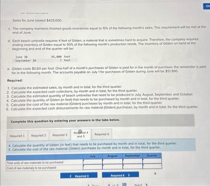 end of the quarter will be: June 30 Septenber 30 95,000 feet