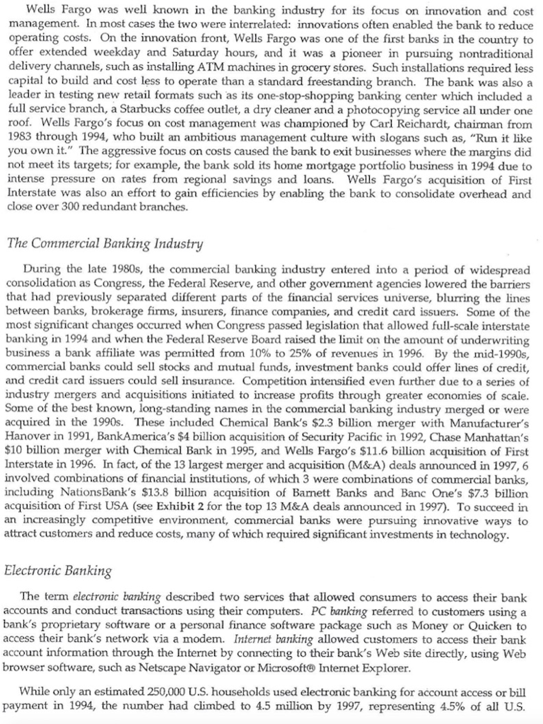 the example format provided in Exhibit 8 of the case. Please develop