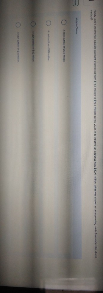  n. what was shown as an operating ca Murple Chords Acash