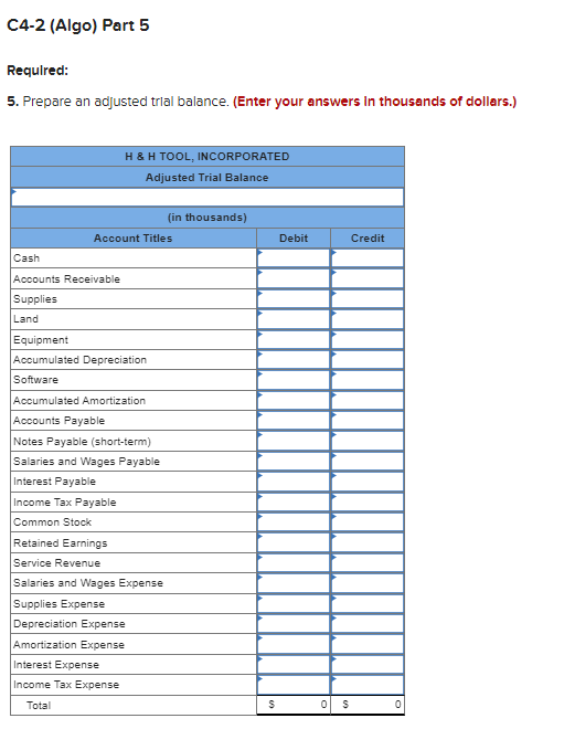  C4-2(Algo) From Recording Transactions (Including Adjusting Journal Entries) to Preparing Financial