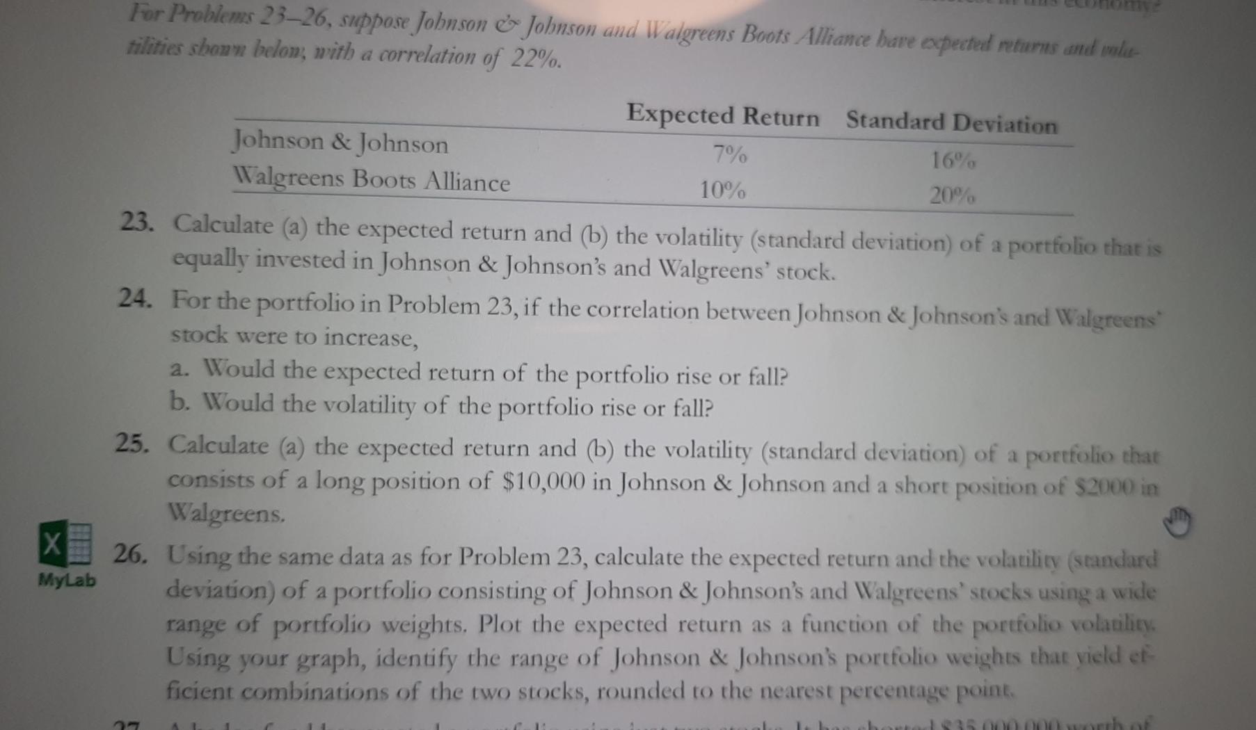 26 A D I F X(Walgreen J K B Expected Return 7%