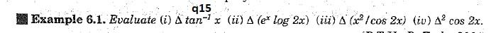 915 Example 6.1. Evaluate (i) A tan-' * (ii) A (e*