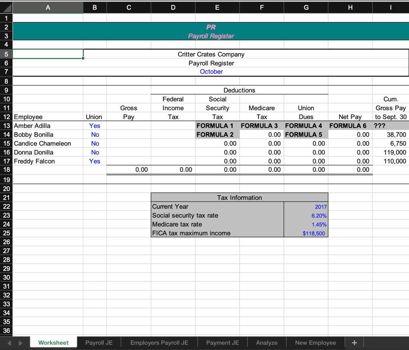 year is as follows: Employee Gross Pay for October Federal Income Cumulative