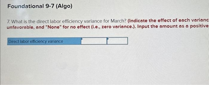 11. What is the variable overhead rate variance for March? (Indicate the
