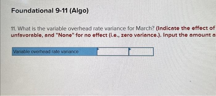 manufactures one product. Its variable manufacturing overhead is applied to production based