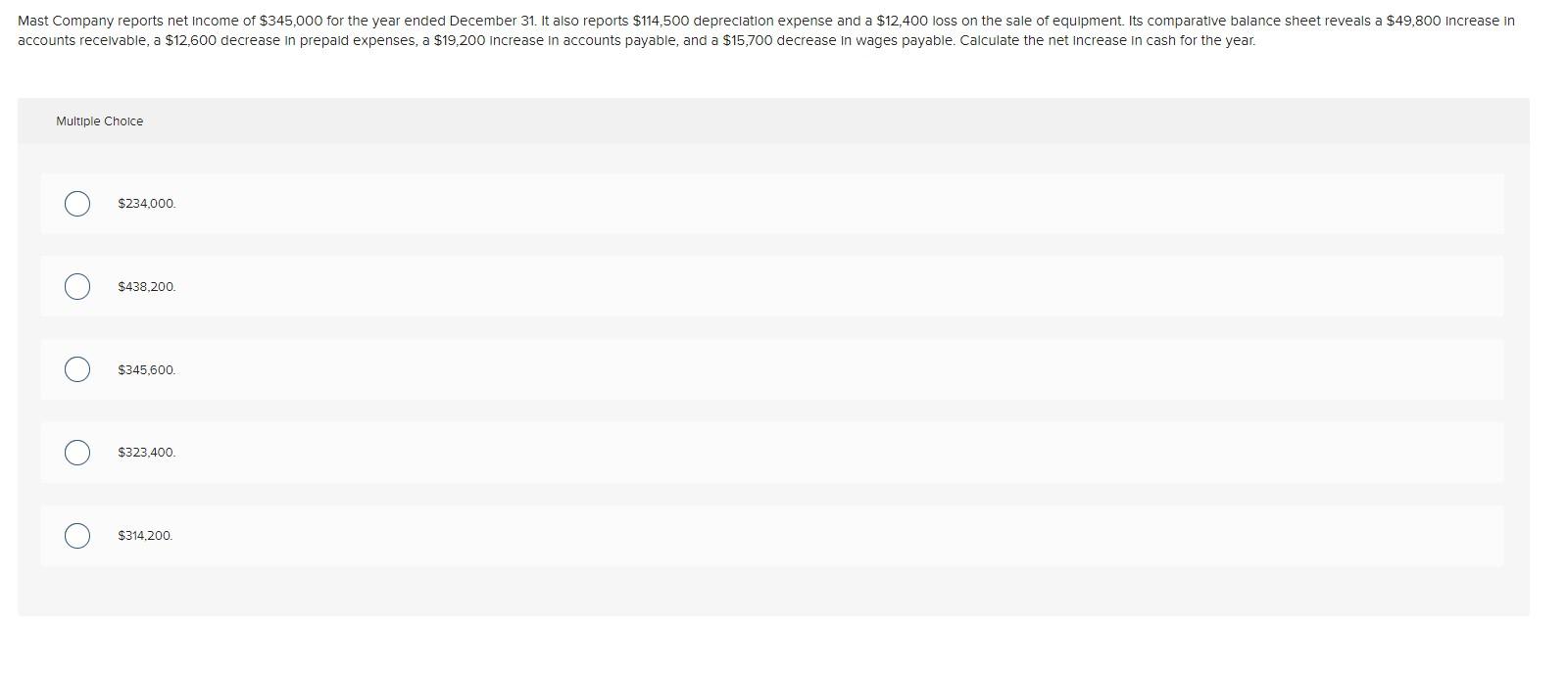 MULTIPLE CHOICE ASAP PLS WILL UPVOTE 4 accounts recelvable, a $12,600 decrease